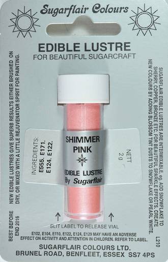 Sugarflair Edible Lustre Colour Shimmer Pink
